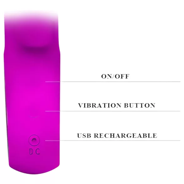 Pretty Love Webb - rabbitvibrator med klitorisstimulans - silikon rosa