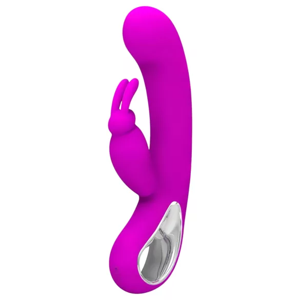 Pretty Love Webb - rabbitvibrator med klitorisstimulans - silikon rosa