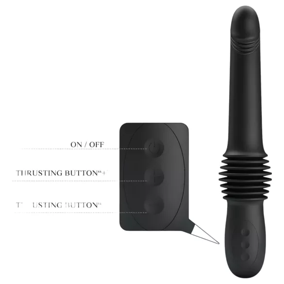 Pretty Love Pazuzu - vibrator med ollonformad topp - svart