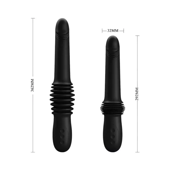 Pretty Love Pazuzu - vibrator med ollonformad topp - svart