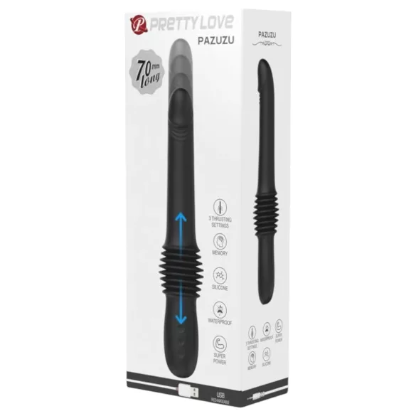 Pretty Love Pazuzu - vibrator med ollonformad topp - svart