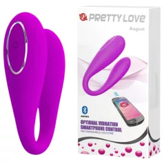   Pretty Love August - App-styrd vibrator för G-punkt och klitorisstimulans (rosa)