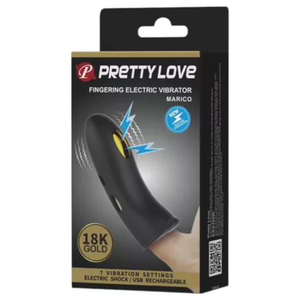 Pretty Love Marico - elektrostimulerande fingervibrator - svart