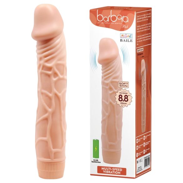 Baile Barbara - naturtrogen vibrator - 22 cm (naturlig)