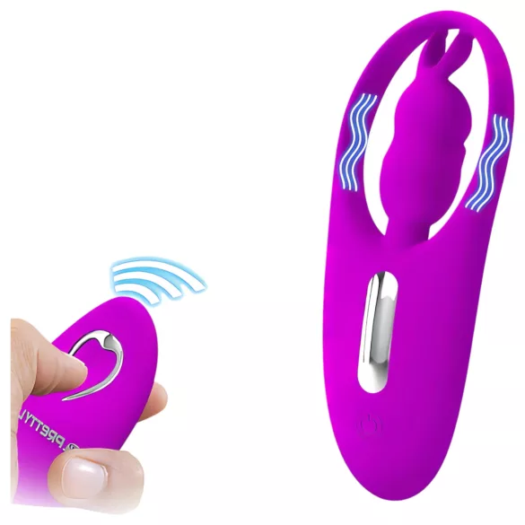 Pretty Love Wild Rabbit - rabbitvibrator med klitorisstimulans - silikon rosa