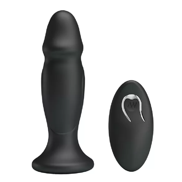 MR. PLAY - analvibrator med fjärrkontroll - uppladdningsbar - svart