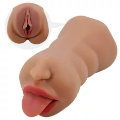   Crazy Bull - masturbator mun och vagina - realistisk - hudfärgad