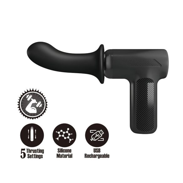 Pretty Love Dj Doctor - vibrator med stötfunktion - svart