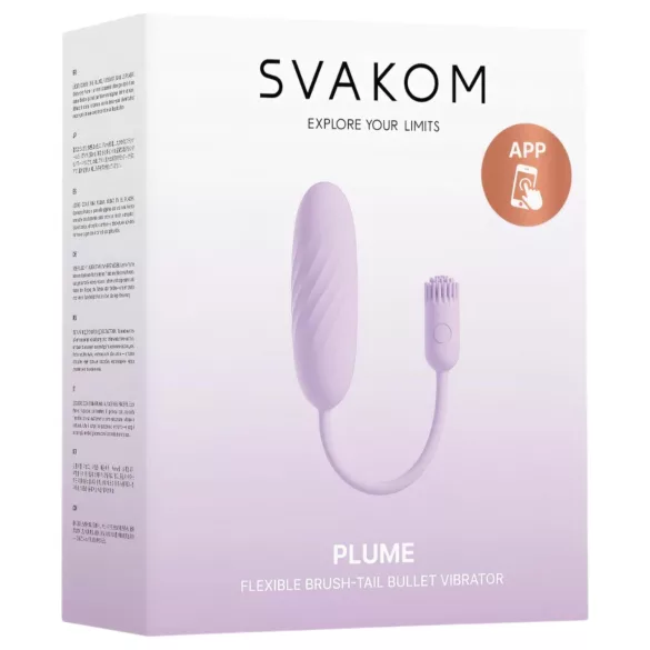 Svakom Plume - 2-i-1 vibrerande ägg (lila)