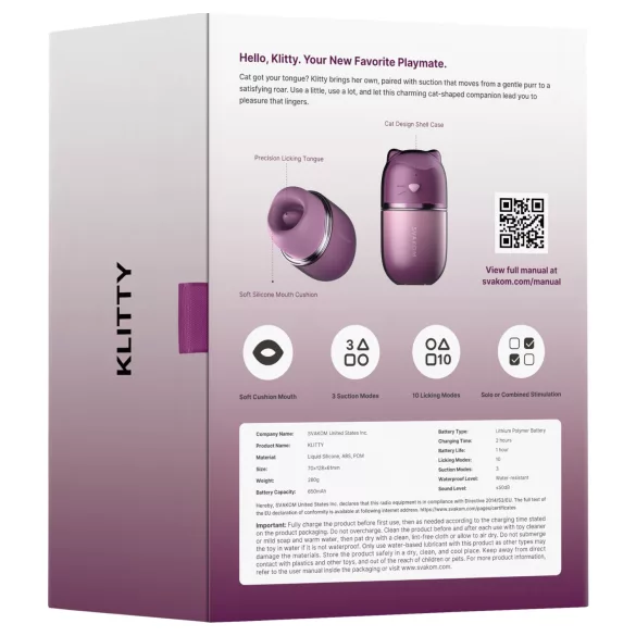 Svakom Klitty - appstyrd luftvåg-klitorisstimulator vibrator