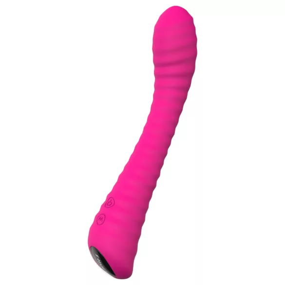 Sex HD Sunshine - G-punktsvibrator uppladdningsbar räfflad silikon rosa