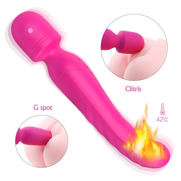 Sex HD Iris - 2 motorvärmare massagerande vibrator (rosa)