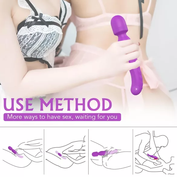 Sex HD Iris - vibrator med värme och dubbla motorer - lila