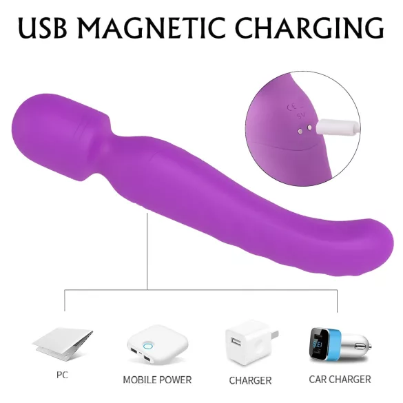 Sex HD Iris - vibrator med värme och dubbla motorer - lila