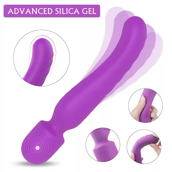 Sex HD Iris - vibrator med värme och dubbla motorer - lila