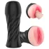 Sex HD Marcus - realistisk konstgjord vagina i hylsa (svart/naturfärgad)