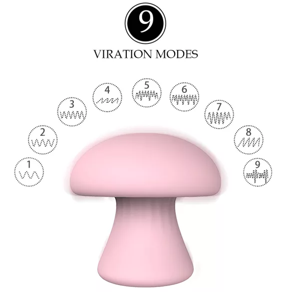 Magic Mushroom - uppladdningsbar vibrator (rosa)