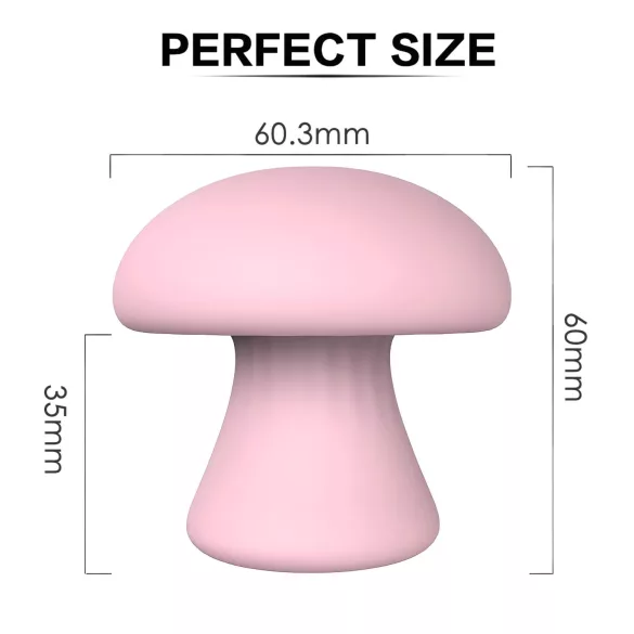 Magic Mushroom - uppladdningsbar vibrator (rosa)