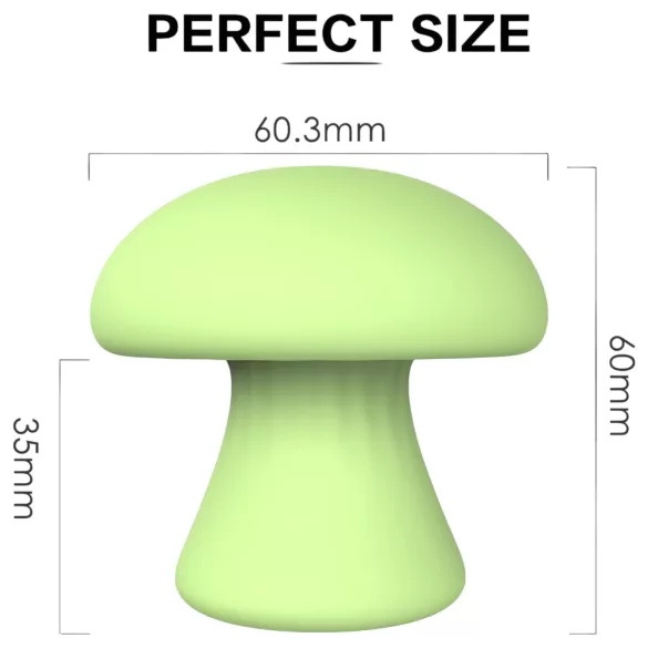 Magic Mushroom - uppladdningsbar ansiktsvibrator (grön)
