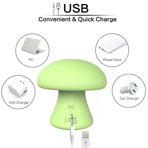 Magic Mushroom - uppladdningsbar ansiktsvibrator (grön)