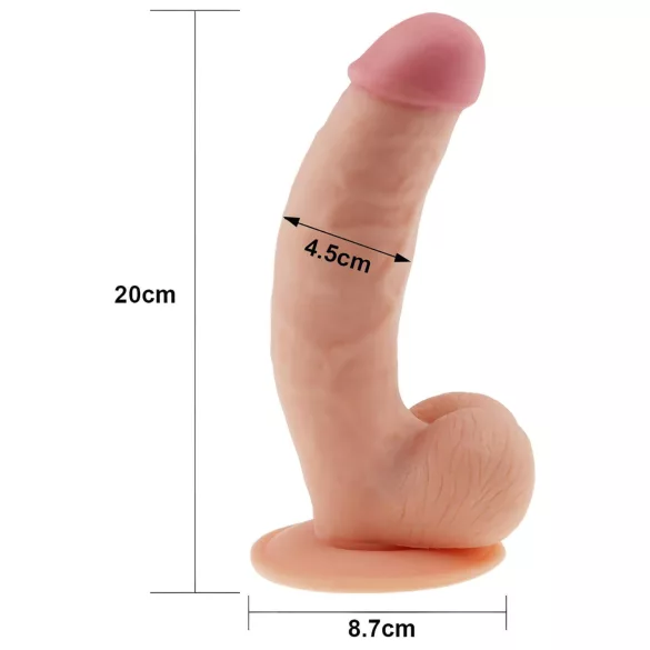 Lovetoy Ultra Soft - realistisk dildo - flexibel - 21,5 cm - hudfärgad