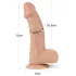 Lovetoy Real Extreme - dildo med sugkopp - 23cm - natur