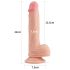Lovetoy - dildo med sugkopp - realistisk - 21 cm - hudfärgad