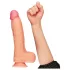 Lovetoy - realistisk dildo med två lager - 25cm - hudfärgad