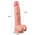 Lovetoy - realistisk dildo med två lager - 25cm - hudfärgad
