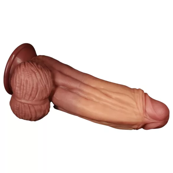 Lovetoy - realistisk dildo - dubbellager - 26cm - natur