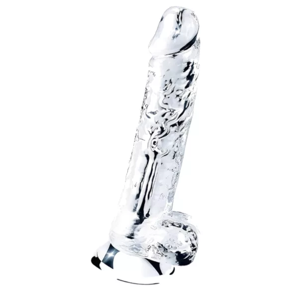 Lovetoy Flawless Clear - dildo med sugkopp - 19 cm (transparent)