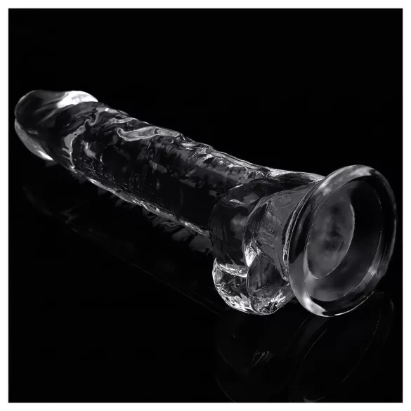 Lovetoy Flawless Clear - dildo med sugkopp - 19 cm (transparent)