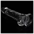 Lovetoy Flawless Clear - dildo med sugkopp - 19 cm (transparent)