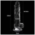 Lovetoy Flawless Clear - dildo med sugkopp - 19 cm (transparent)