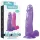 Lovetoy - dildo med sugpropp - 20 cm - lila - jelly