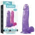 Lovetoy - dildo med sugpropp - 20 cm - lila - jelly