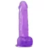 Lovetoy - dildo med sugpropp - 20 cm - lila - jelly