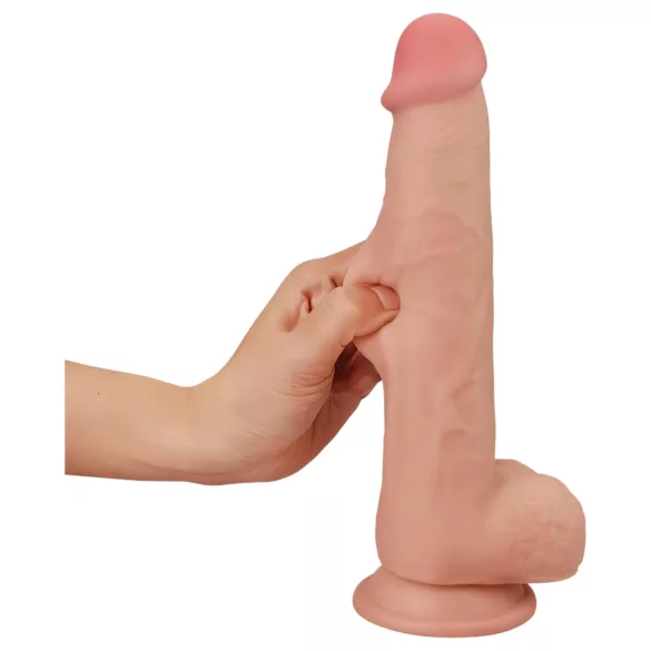 Lovetoy - realistik dildo - dubbel lager - 23cm natur