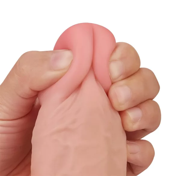 Lovetoy - realistik dildo - dubbel lager - 23cm natur