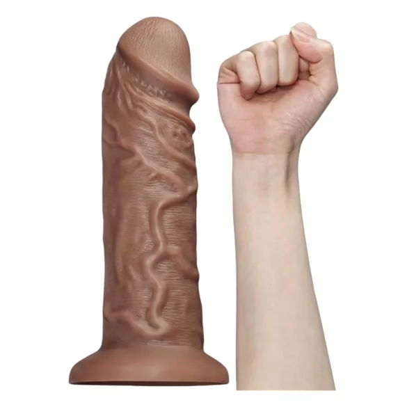 Lovetoy Chubby - realistisk dildo med sugpropp - 25cm - hudfärgad