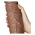 Lovetoy Chubby - realistisk dildo med sugpropp - 25cm - hudfärgad
