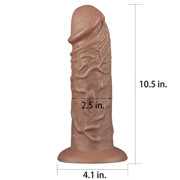 Lovetoy Chubby - realistisk dildo med sugpropp - 25cm - hudfärgad