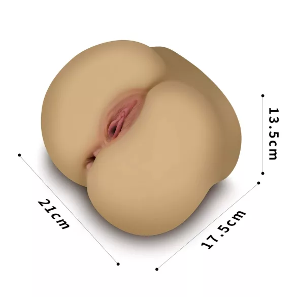 Lovetoy - masturbator torso - vagina och anal - naturfärg