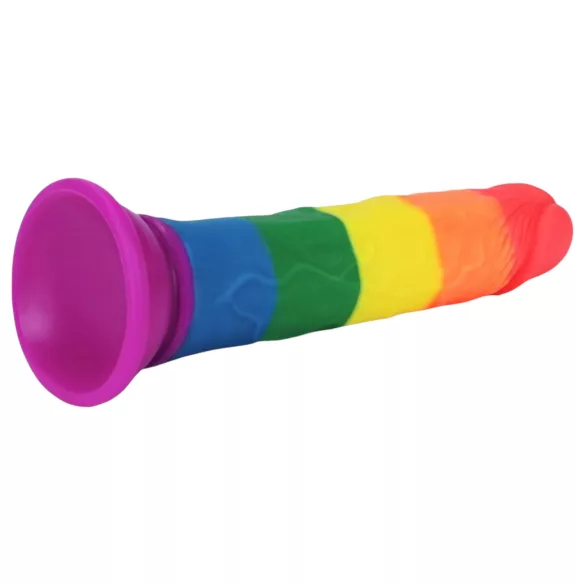 Lovetoy Prider - realistisk dildo - 19 cm - regnbåge