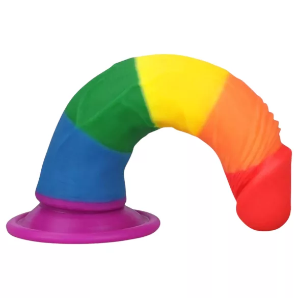 Lovetoy Prider - realistisk dildo - 19 cm - regnbåge