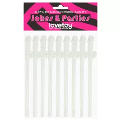 Lovetoy - penis sugrör med belysning - vit