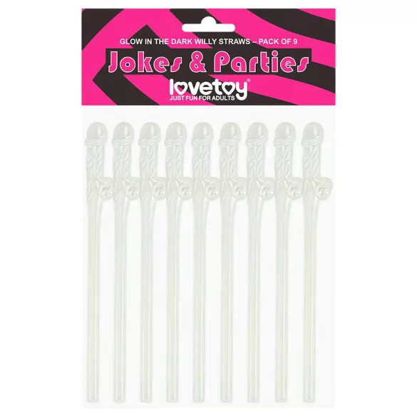 Lovetoy - penis sugrör med belysning - vit
