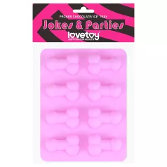 Isbitsform - penisformad - silikon pink