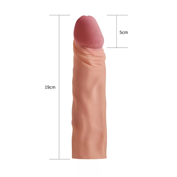 Lovetoy - penissleeve - förlängare 19cm - natur