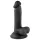 Mr. Rude - dildo med sugkopp och pung - realistisk svart 17 cm